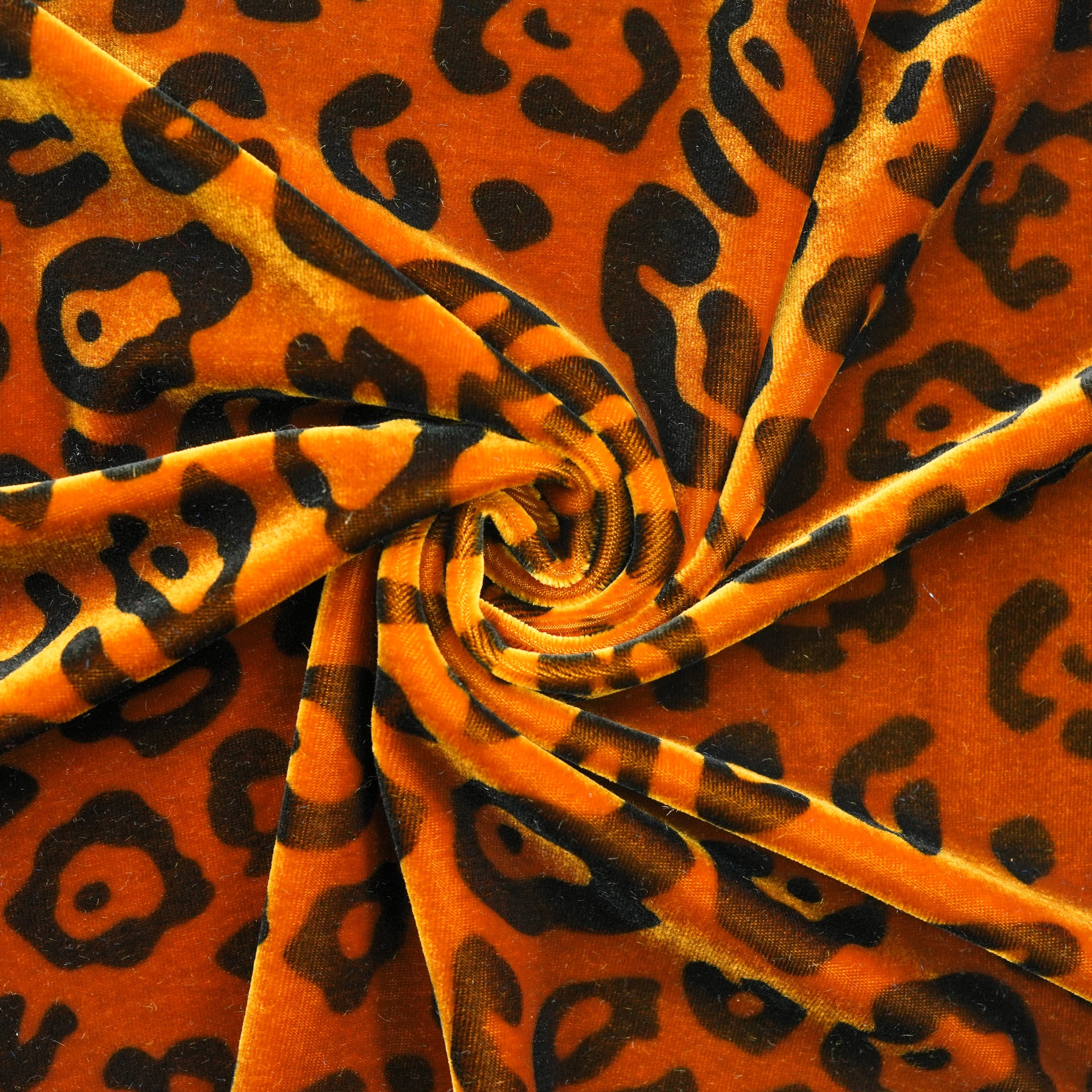 Silky velvet with digital print